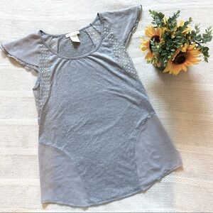 MM COUTURE GRAY BLOUSE |‎ SZ L